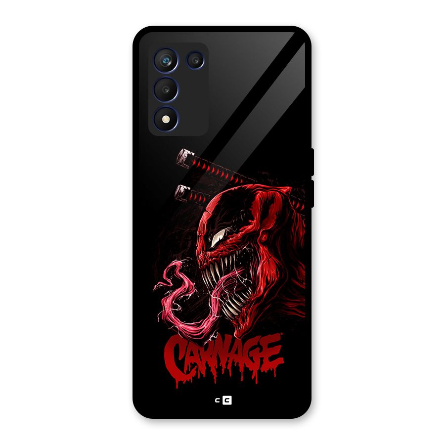 Hybrid Carnage Glass Back Case for Realme 9 5G Speed