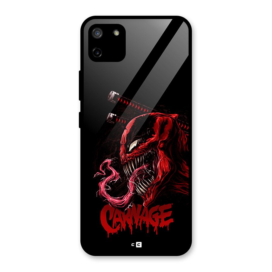 Hybrid Carnage Glass Back Case for Realme C11