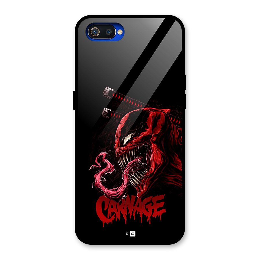 Hybrid Carnage Glass Back Case for Realme C2