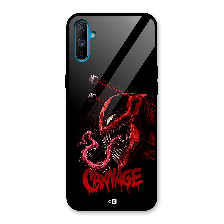 Hybrid Carnage Glass Back Case for Realme C3