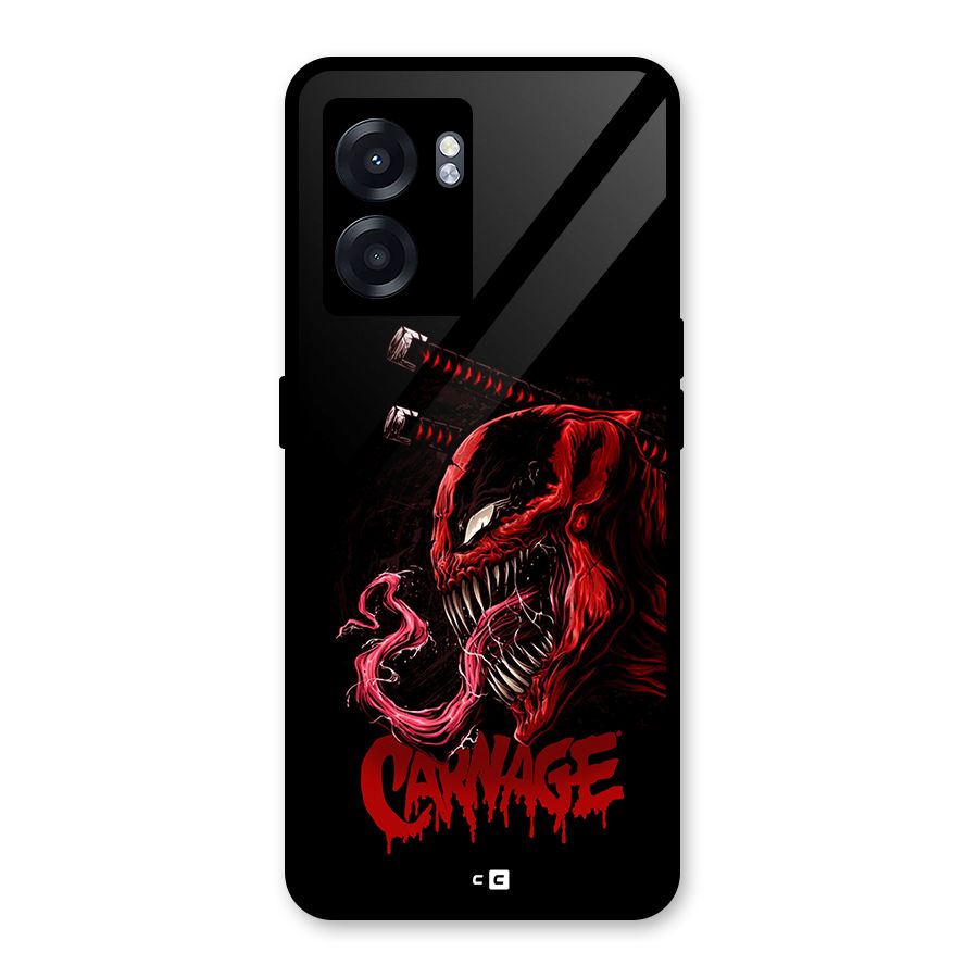 Hybrid Carnage Glass Back Case for Realme Narzo 50 5G