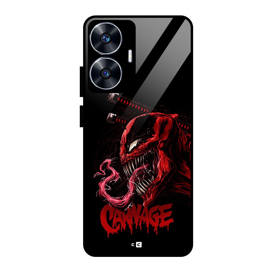 Hybrid Carnage Glass Back Case for Realme Narzo N55