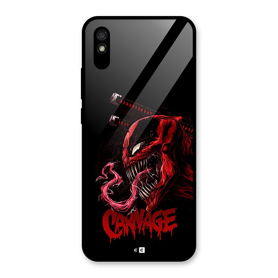 Hybrid Carnage Glass Back Case for Redmi 9A