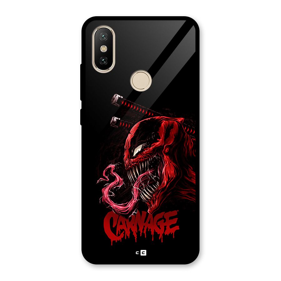 Hybrid Carnage Glass Back Case for Redmi A2