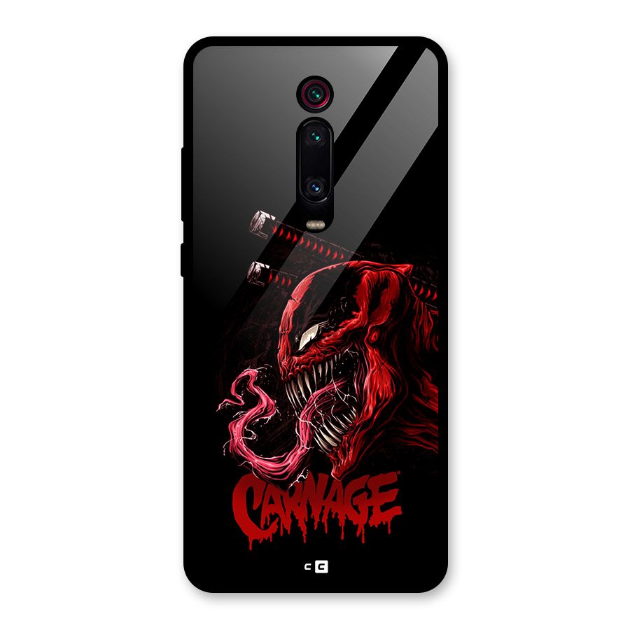 Hybrid Carnage Glass Back Case for Redmi K20