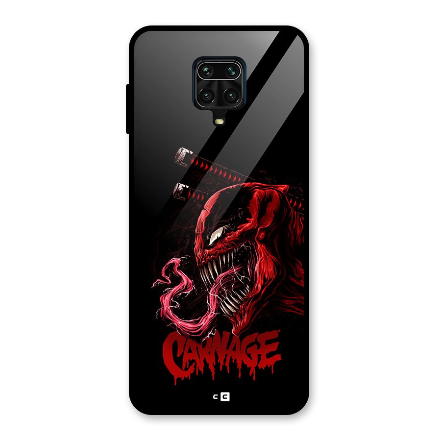 Hybrid Carnage Glass Back Case for Redmi Note 10 Lite
