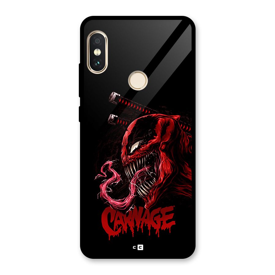 Hybrid Carnage Glass Back Case for Redmi Note 5 Pro