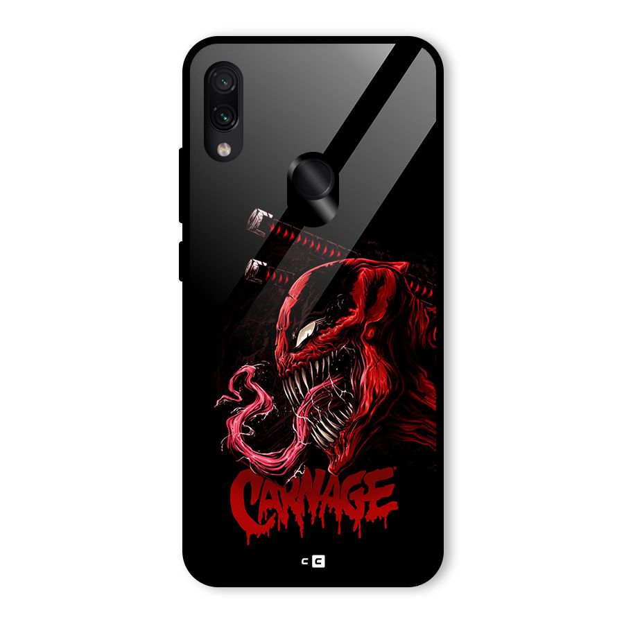 Hybrid Carnage Glass Back Case for Redmi Note 7 Pro