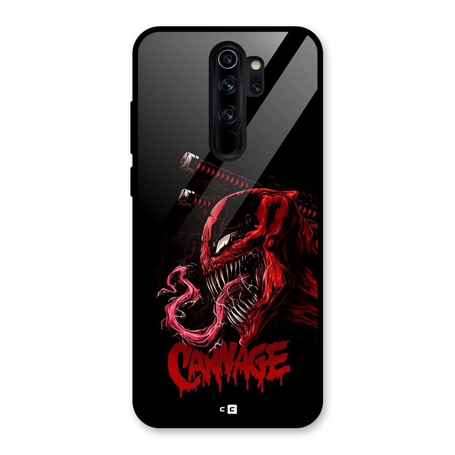 Hybrid Carnage Glass Back Case for Redmi Note 8 Pro