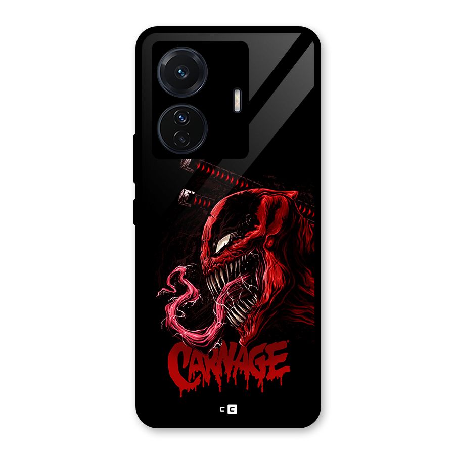 Hybrid Carnage Glass Back Case for Vivo T1 Pro