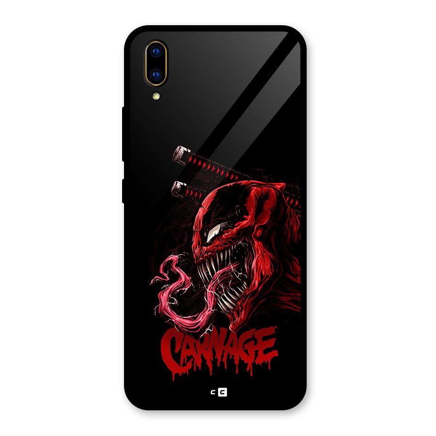 Hybrid Carnage Glass Back Case for Vivo V11 Pro