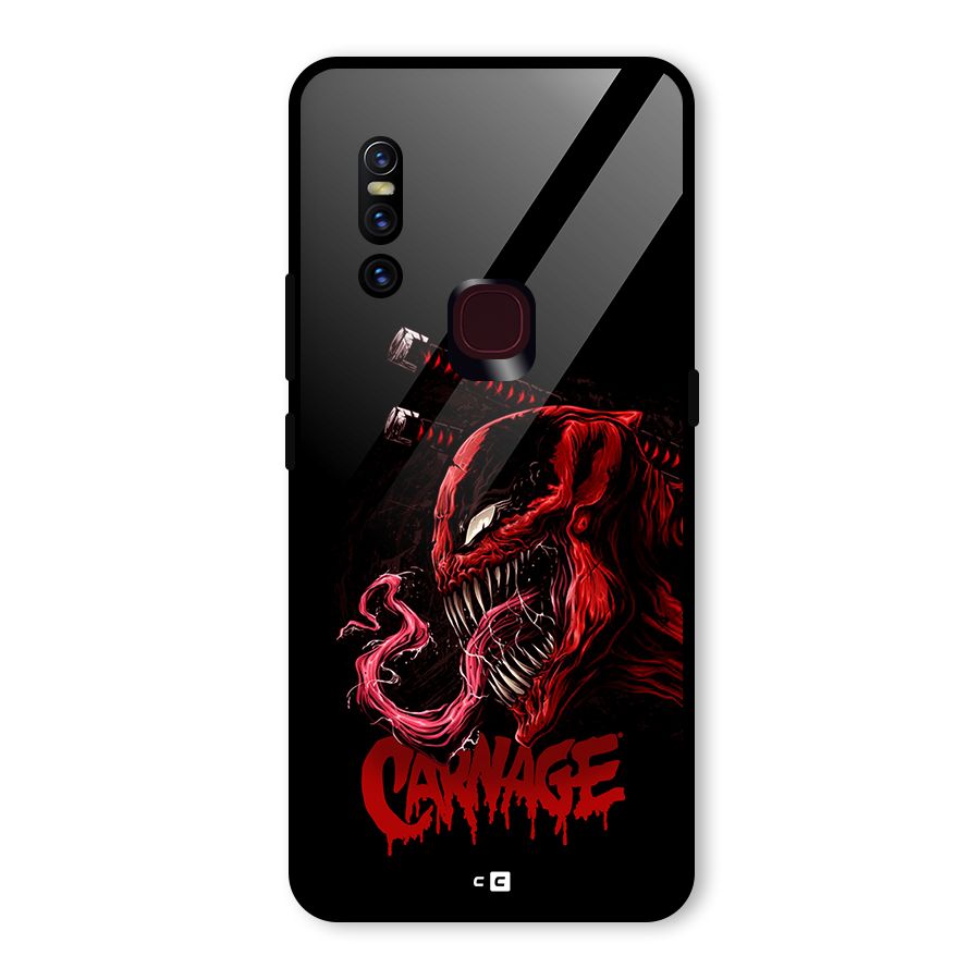 Hybrid Carnage Glass Back Case for Vivo V15
