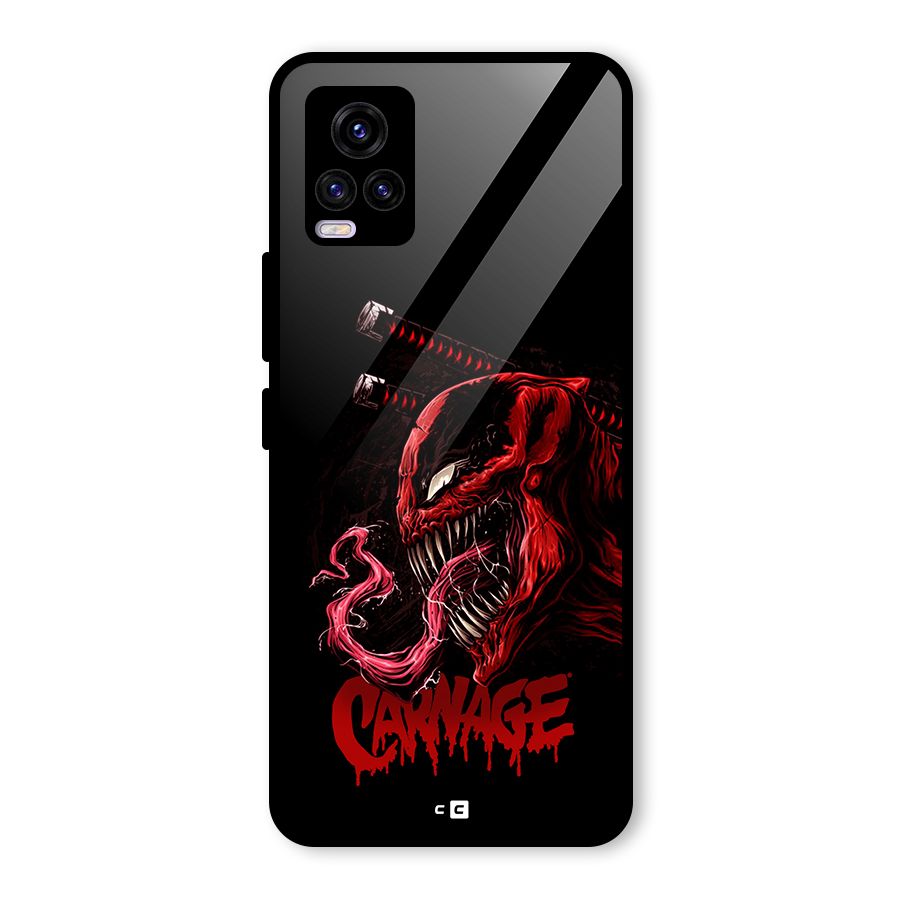 Hybrid Carnage Glass Back Case for Vivo V20