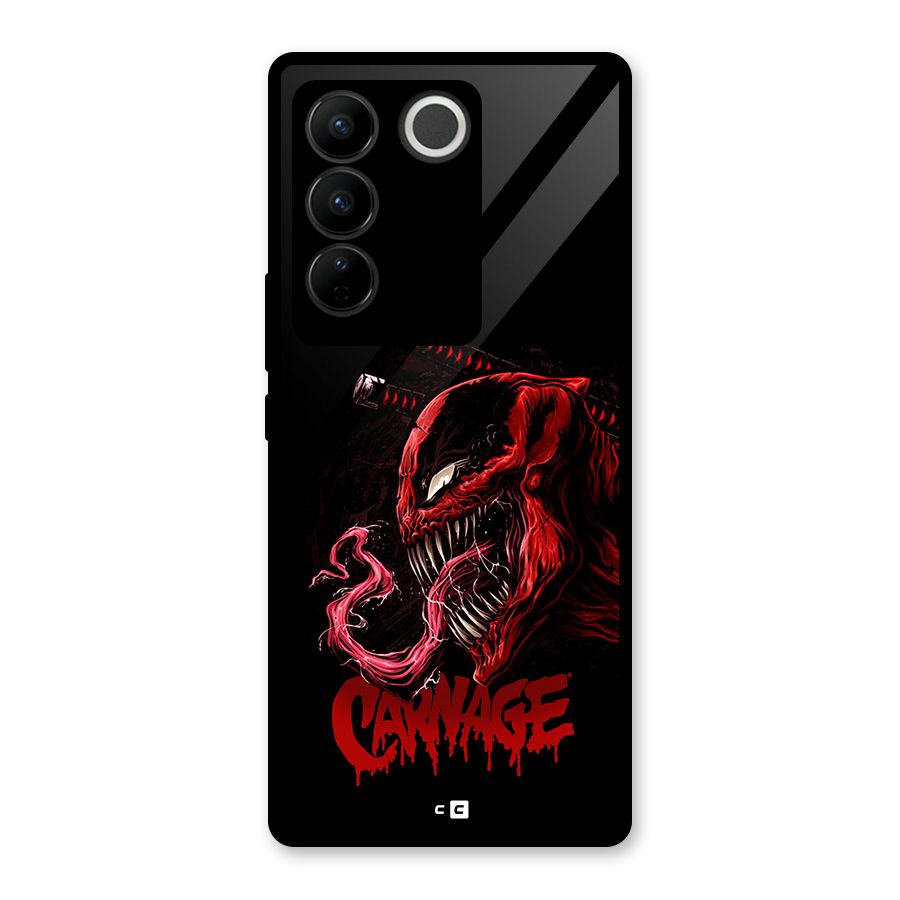 Hybrid Carnage Glass Back Case for Vivo V27