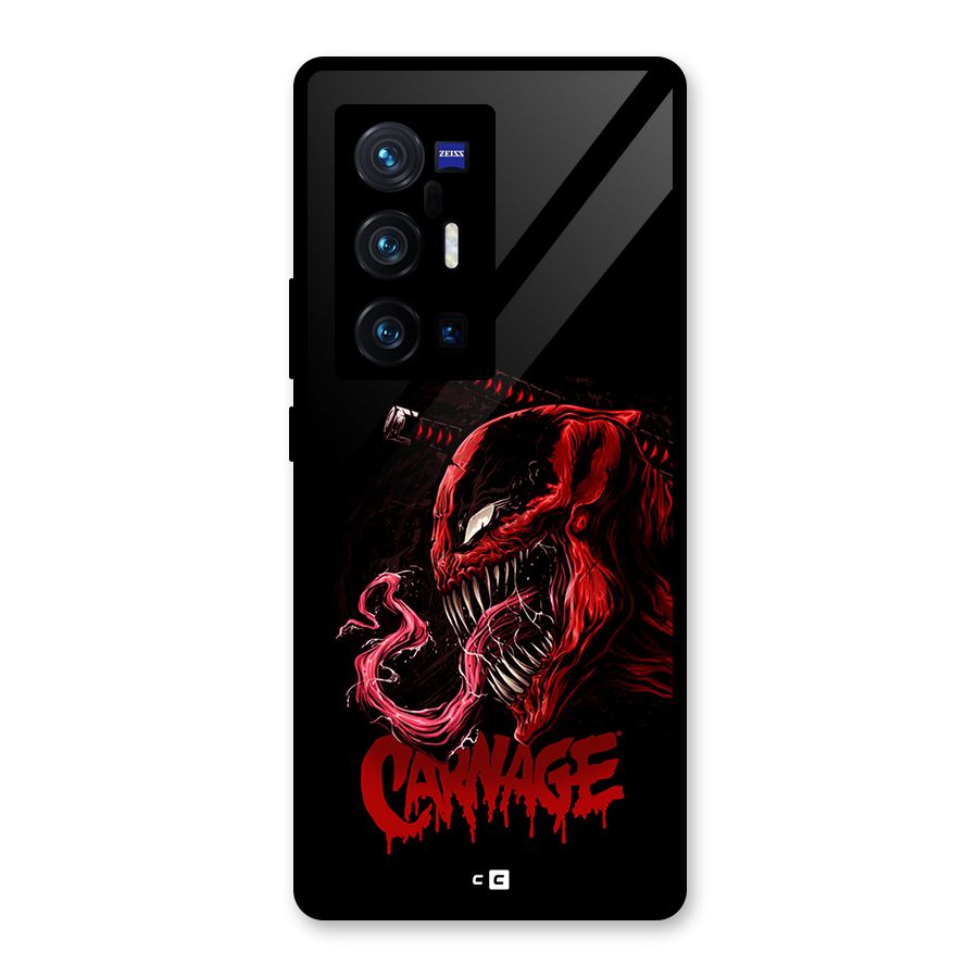Hybrid Carnage Glass Back Case for Vivo X70 Pro Plus