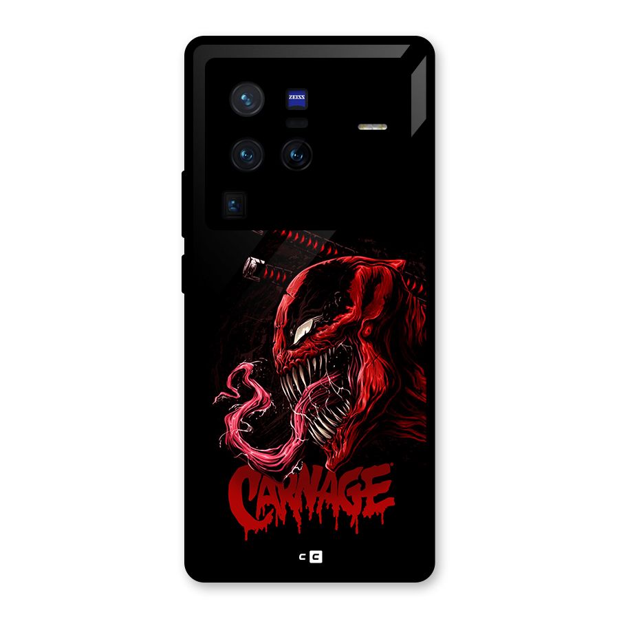 Hybrid Carnage Glass Back Case for Vivo X80 Pro