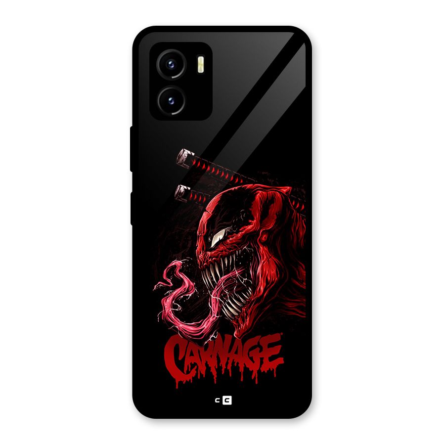 Hybrid Carnage Glass Back Case for Vivo Y15s