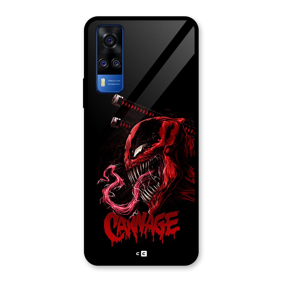Hybrid Carnage Glass Back Case for Vivo Y31