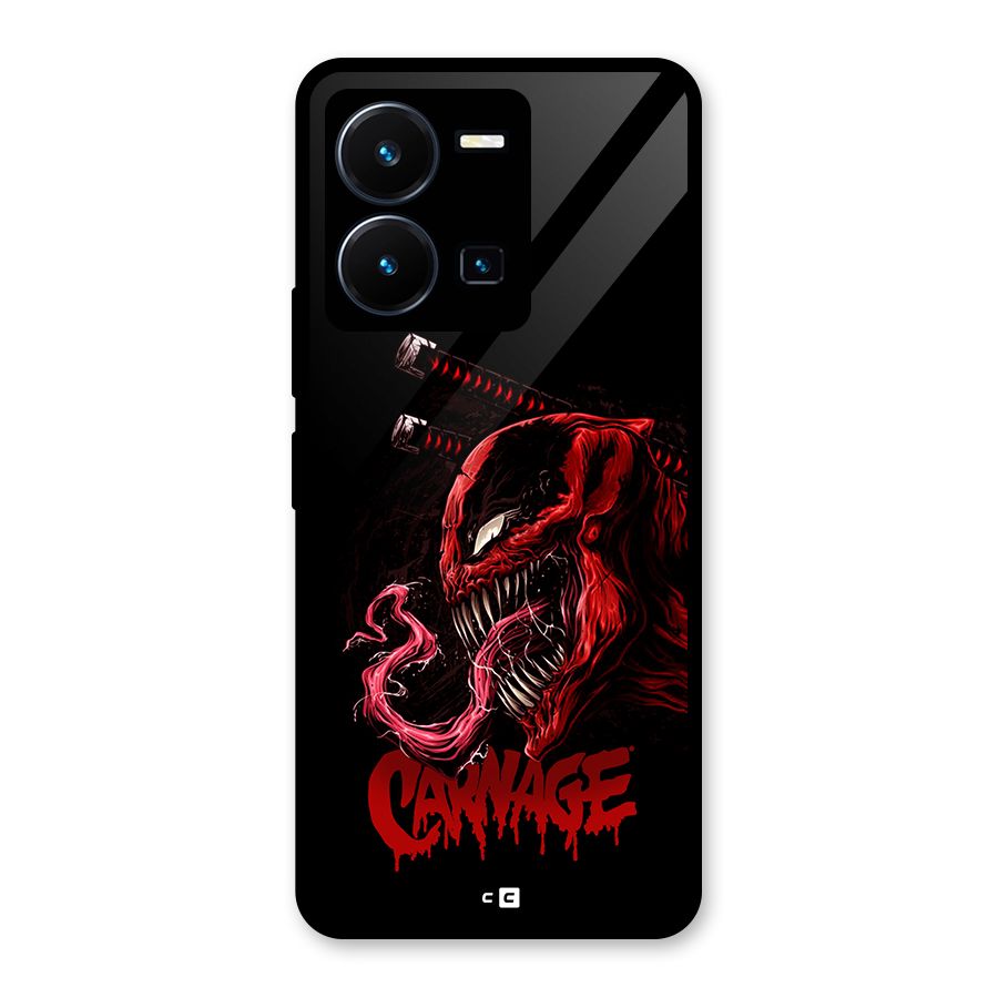 Hybrid Carnage Glass Back Case for Vivo Y35