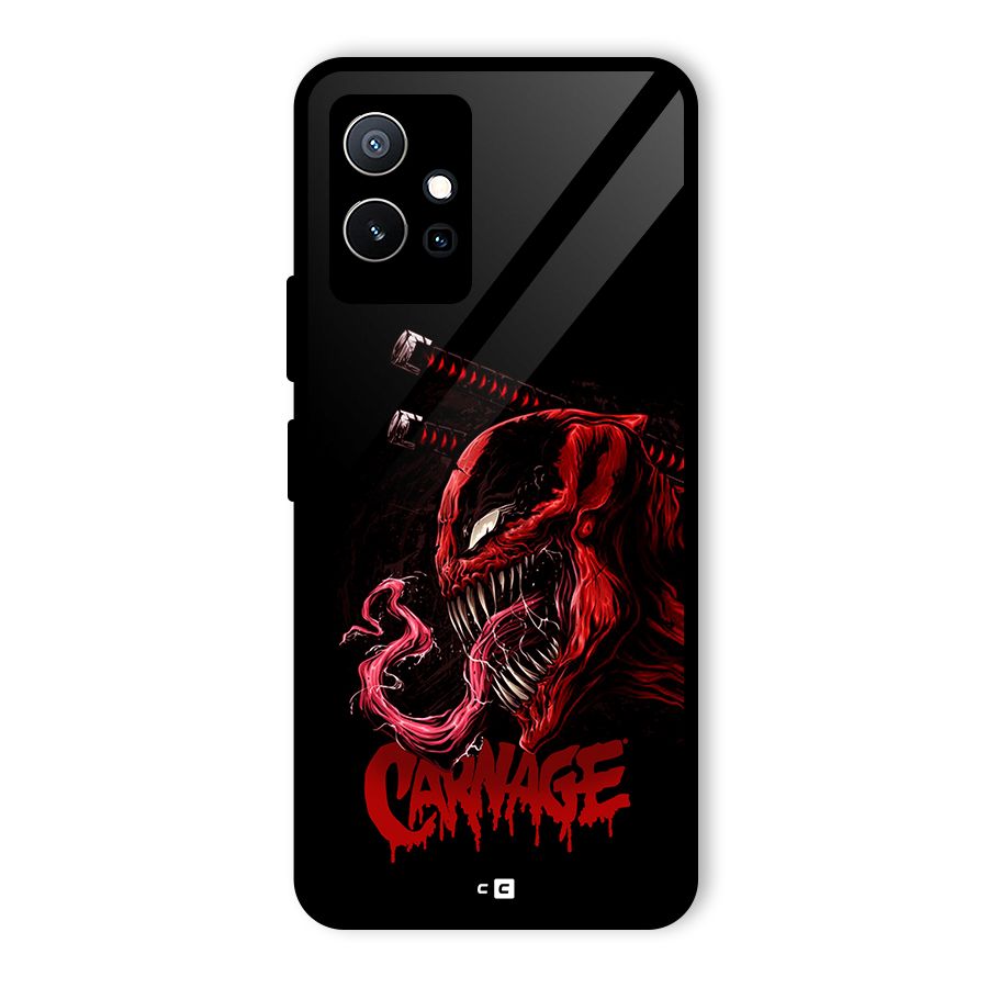 Hybrid Carnage Glass Back Case for Vivo Y75 5G