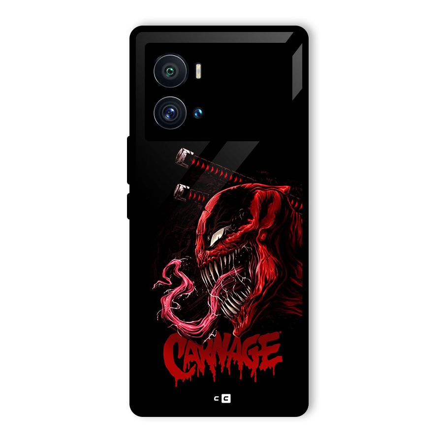 Hybrid Carnage Glass Back Case for Vivo iQOO 9 Pro