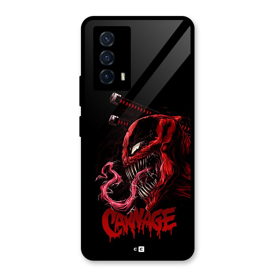 Hybrid Carnage Glass Back Case for Vivo iQOO Z5