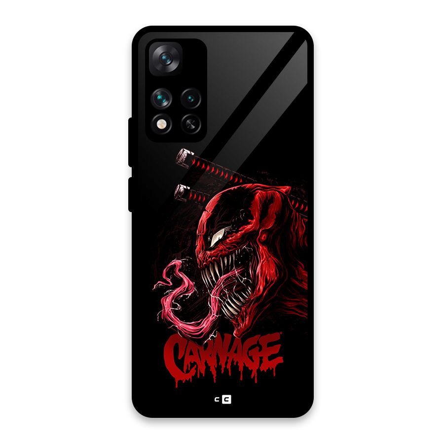 Hybrid Carnage Glass Back Case for Xiaomi 11i 5G