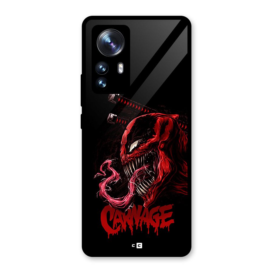 Hybrid Carnage Glass Back Case for Xiaomi 12 Pro