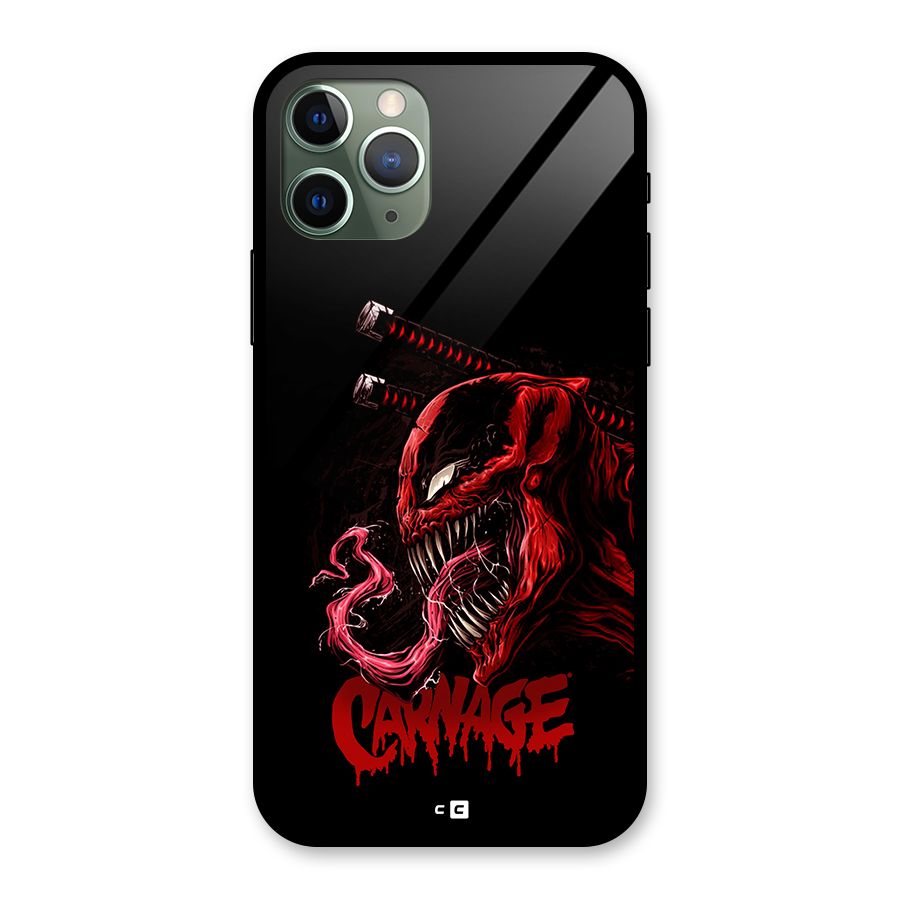 Hybrid Carnage Glass Back Case for iPhone 11 Pro