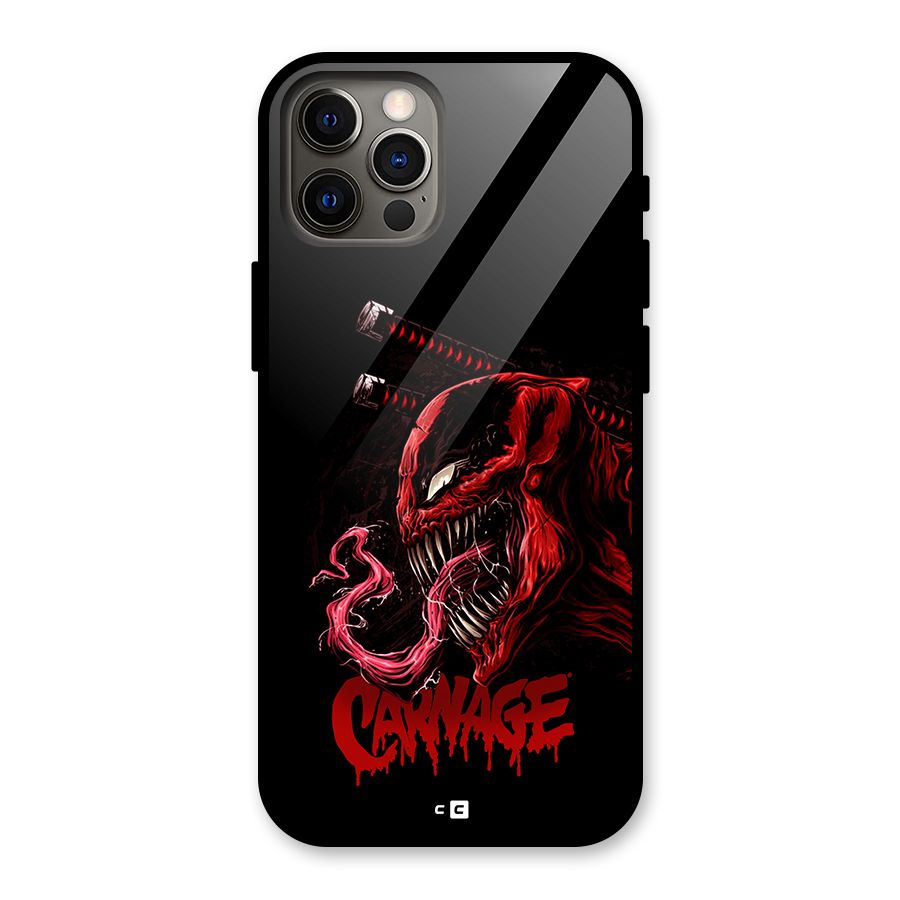 Hybrid Carnage Glass Back Case for iPhone 12 Pro