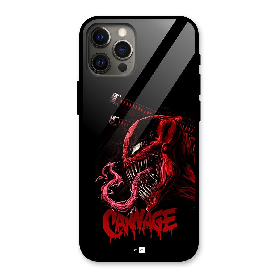 Hybrid Carnage Glass Back Case for iPhone 12 Pro Max