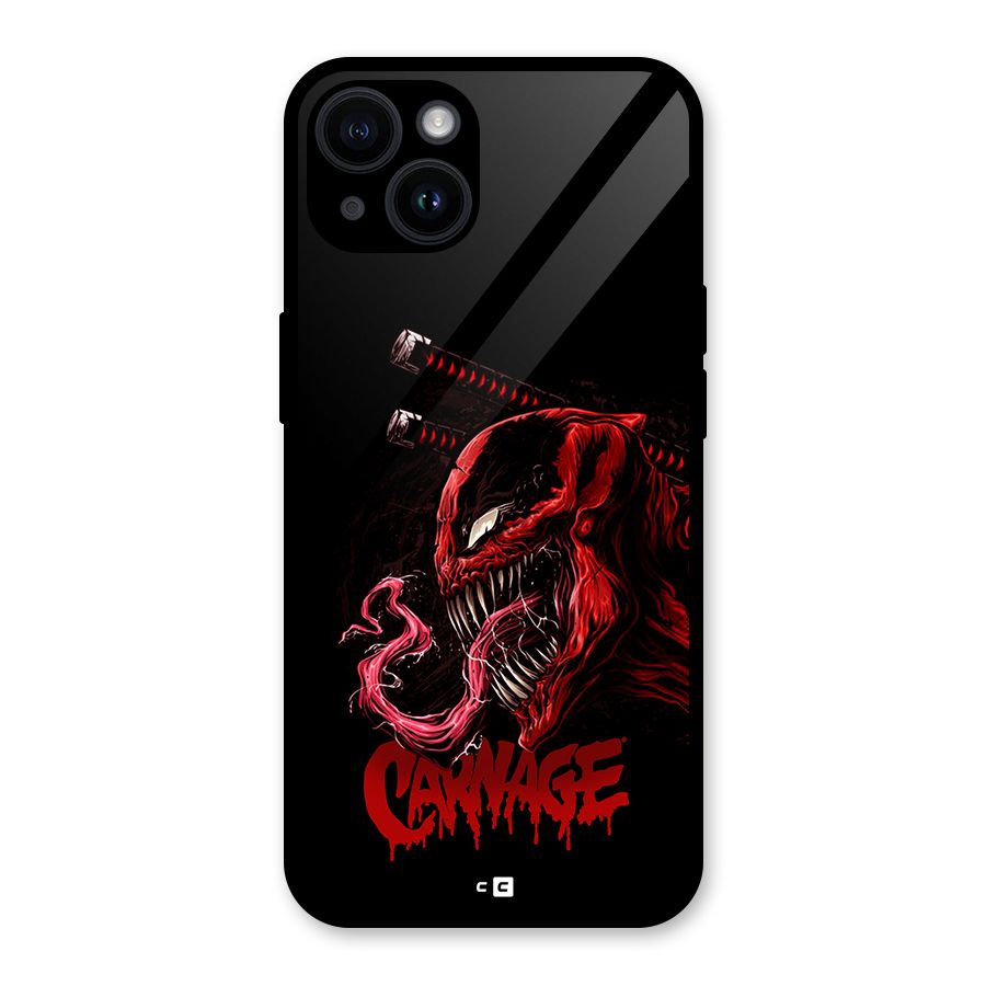 Hybrid Carnage Glass Back Case for iPhone 14