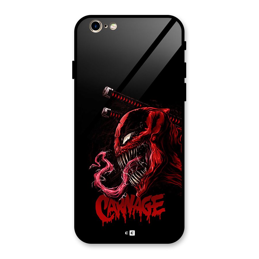 Hybrid Carnage Glass Back Case for iPhone 6 6S