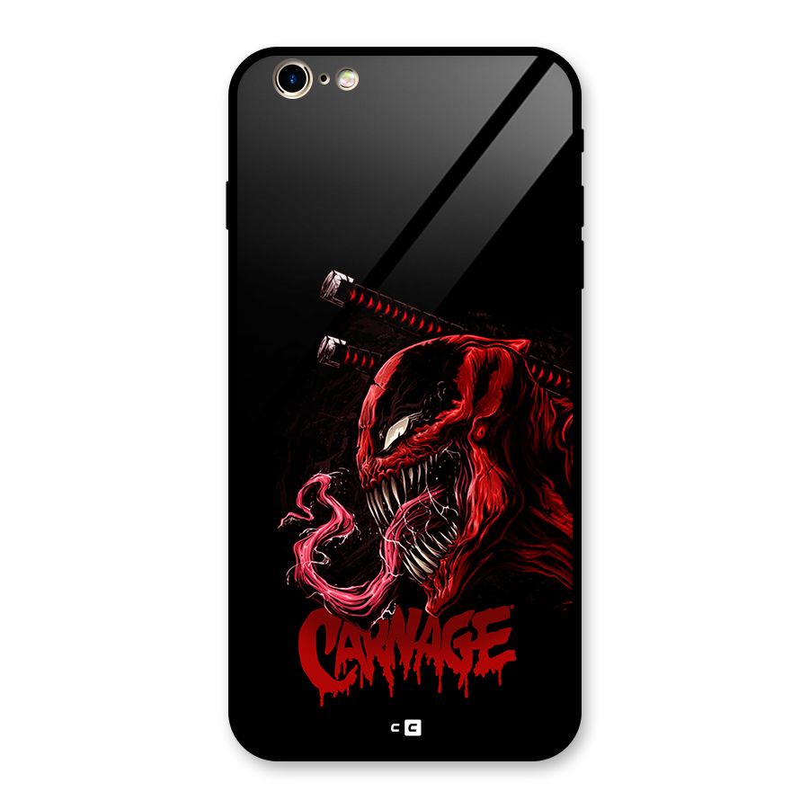Hybrid Carnage Glass Back Case for iPhone 6 Plus 6S Plus