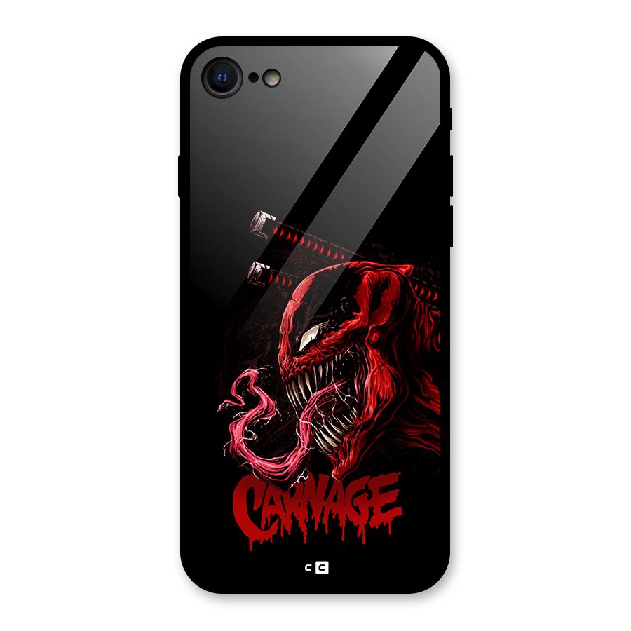 Hybrid Carnage Glass Back Case for iPhone 7
