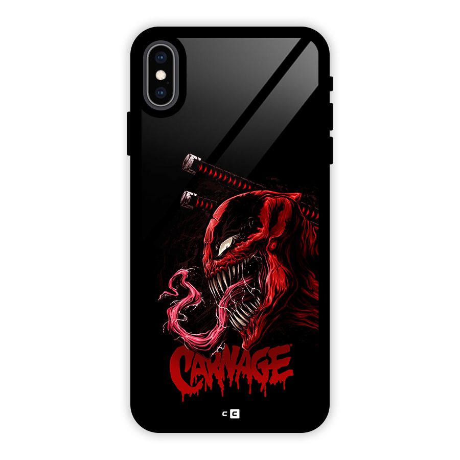 Hybrid Carnage Glass Back Case for iPhone XS Max
