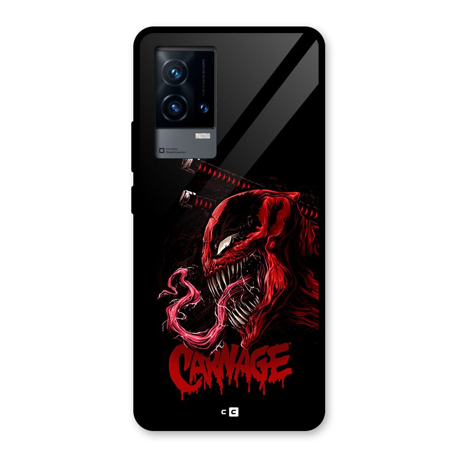 Hybrid Carnage Glass Back Case for iQOO 9 5G