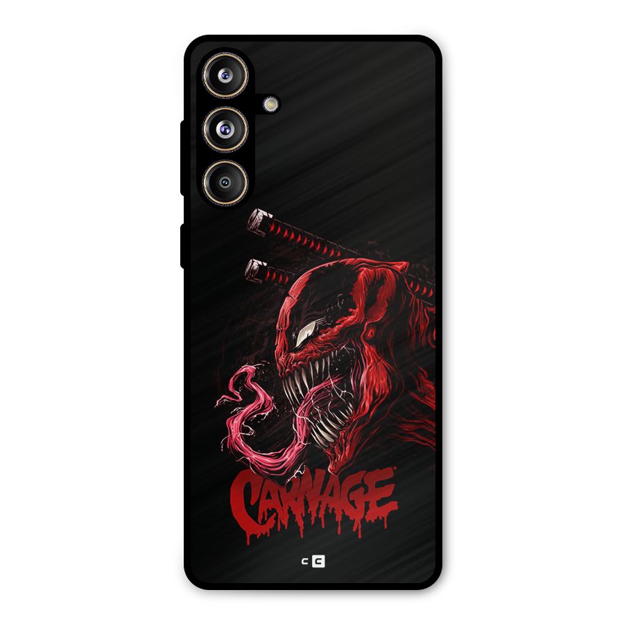Hybrid Carnage Metal Back Case for Galaxy F55