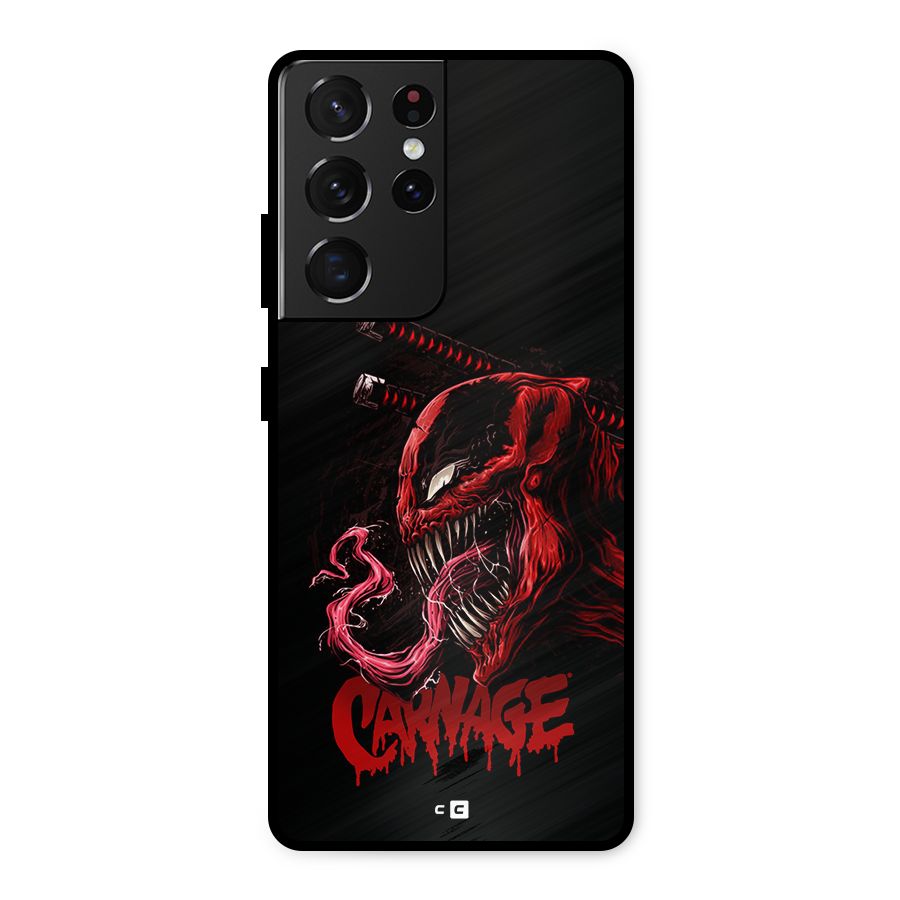 Hybrid Carnage Metal Back Case for Galaxy S21 Ultra 5G