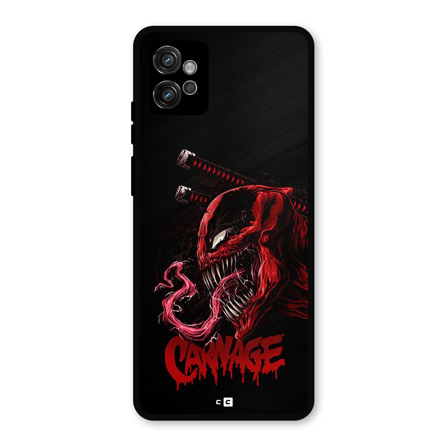 Hybrid Carnage Metal Back Case for Moto G32