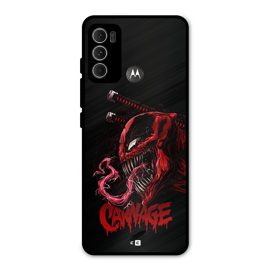 Hybrid Carnage Metal Back Case for Moto G60