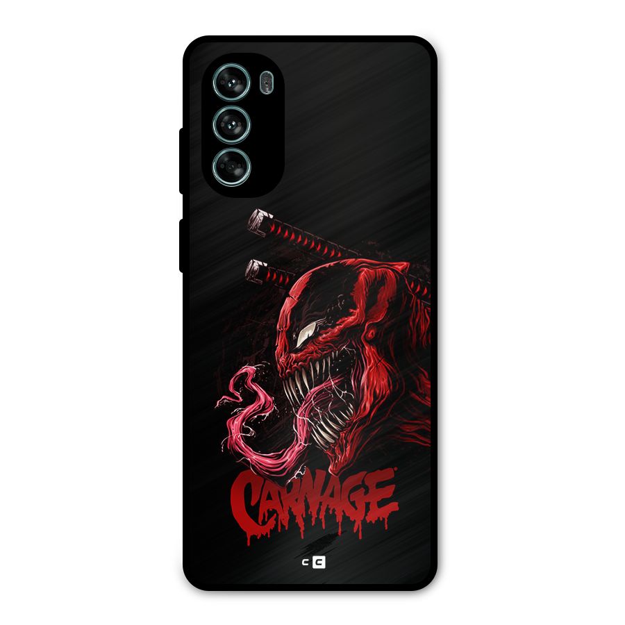 Hybrid Carnage Metal Back Case for Moto G62