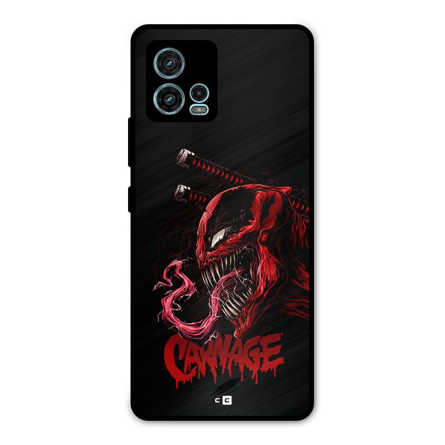 Hybrid Carnage Metal Back Case for Moto G72