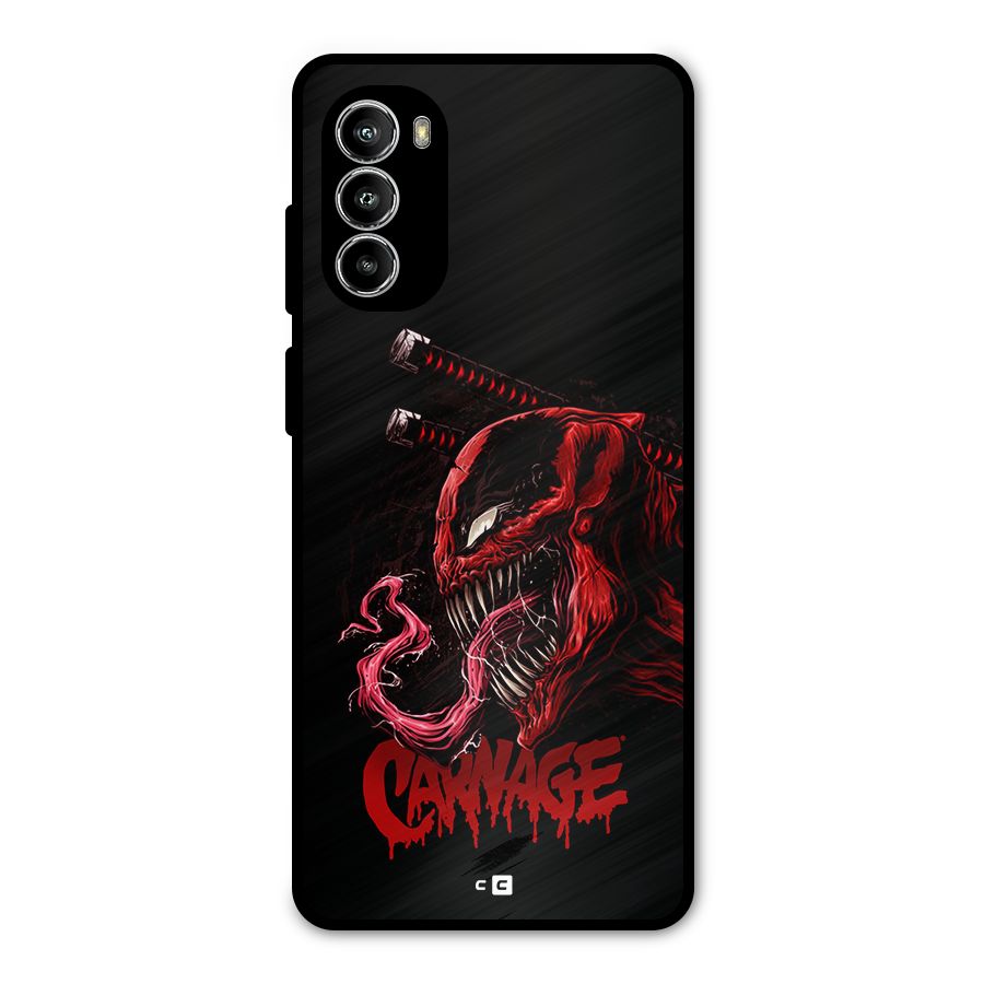 Hybrid Carnage Metal Back Case for Moto G82