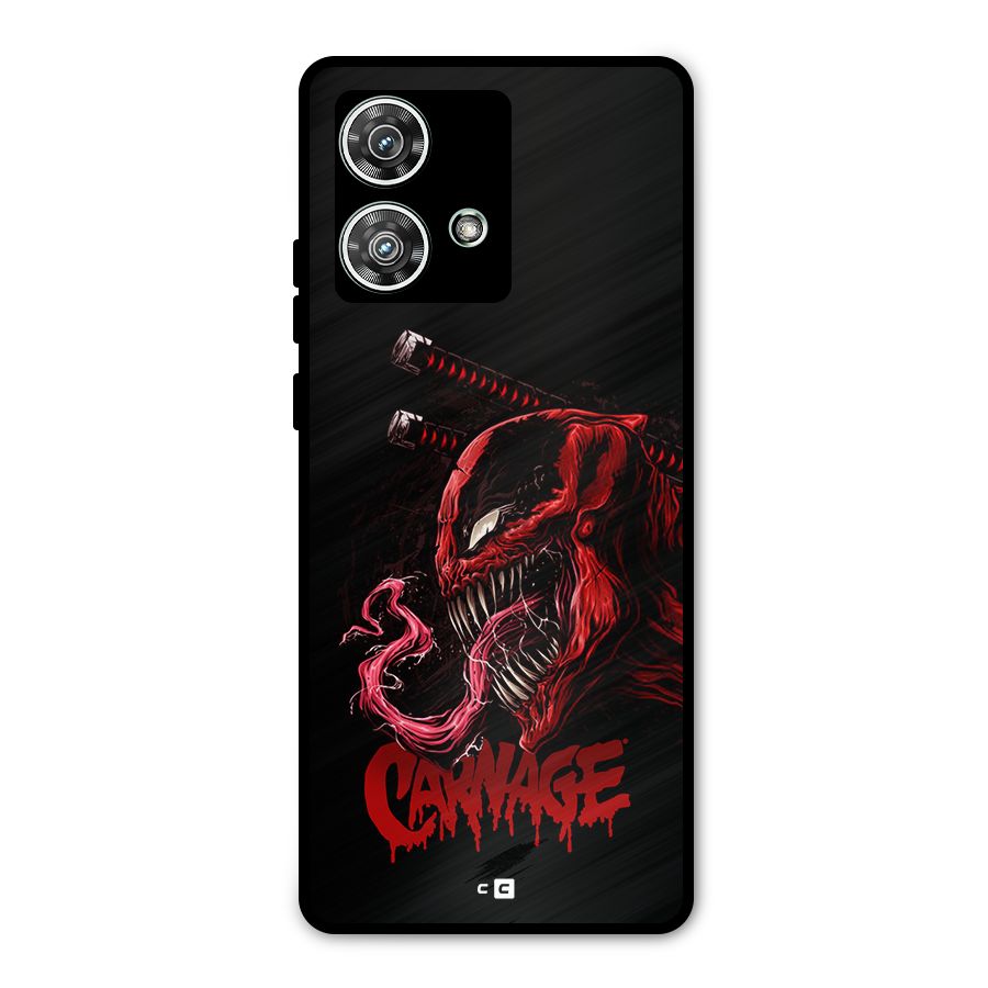 Hybrid Carnage Metal Back Case for Motorola Edge 40 Neo
