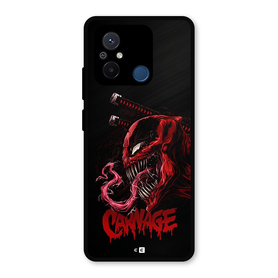 Hybrid Carnage Metal Back Case for Poco C55