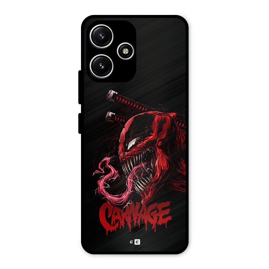 Hybrid Carnage Metal Back Case for Poco M6 Pro