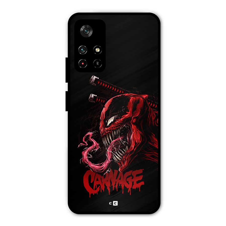 Hybrid Carnage Metal Back Case for Redmi Note 11T 5G