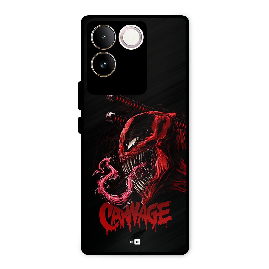 Hybrid Carnage Metal Back Case for Vivo T2 Pro