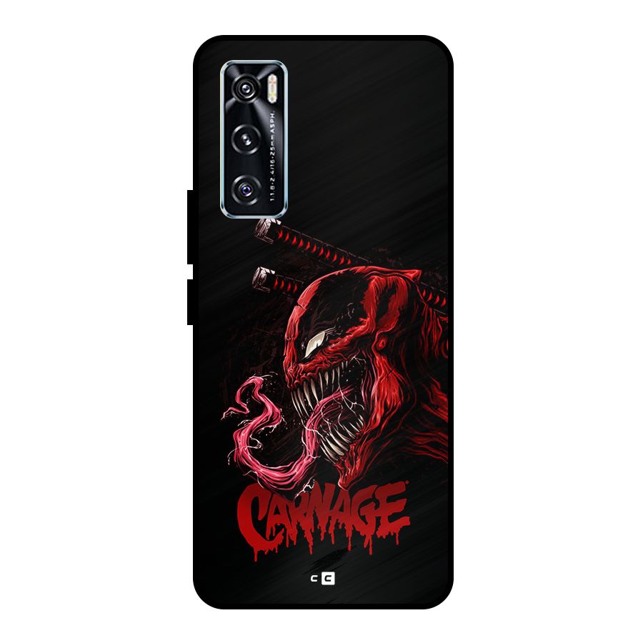 Hybrid Carnage Metal Back Case for Vivo V20 SE